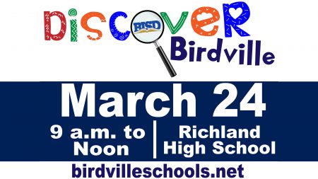 Discover Birdville. March 24. 9 a.m. - Noon, Richland High School 