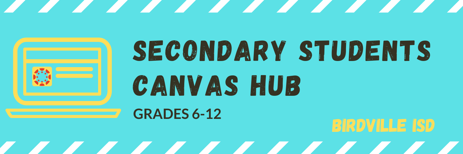 Secondary Students canvas hub 