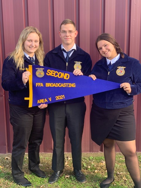 The Birdville Center of Technology and Advanced Learning (BCTAL) Future Farmers of America (FFA) Radio Broadcast team, Jacob Joyner, Macaela Paris, and Morgan Ward, are competing at the State FFA Leadership Development Events (LDE) Competition Dec. 3–4 in Huntsville, TX.  

 

In preparation for the competition, teachers and students sit down and pick an agriculture topic currently in the headlines. The topic chosen by the BCTAL team is the current infrastructure bill and the impact on the economy and, specifically, the agriculture business. The students then present their script over microphones to a panel of judges to make it seem like this is an actual radio broadcast to the public. Judges score the broadcast on many items, including the current topic, speech, volume, presentation, teamwork, etc. 

 

LDE competitions focus on creating situations for students to demonstrate their abilities in public speaking, decision making, communication, knowledge of agriculture, and the FFA organization. In addition, team and individual events reinforce what is taught in agricultural science classrooms. 

 

The BCTAL FFA team defeated over 30 teams to qualify for the state competition, and at state, they will face another 23 teams in the semifinal and final rounds. 

 

Meagan Brundrett is this team’s teacher. 

 