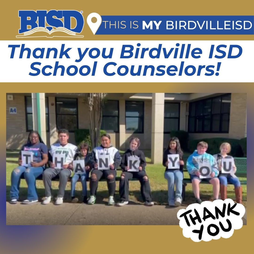 thank you birdville isd school counselors